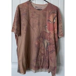 Disney’s Grumpy Snow White Marble Wash Graphic‎ T Tee Shirt Size X Large Artsy